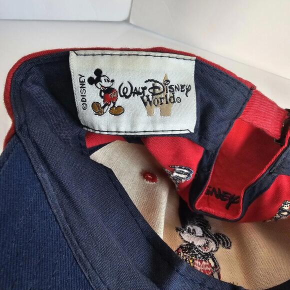 Walt Disney World Mickey Mouse Vintage Youth Baseball Cap 100% Cotton - Picture 3 of 4